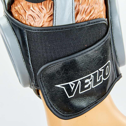 Шолом боксерський з бампером шкіряний VENUM BO-6636-BK чорний