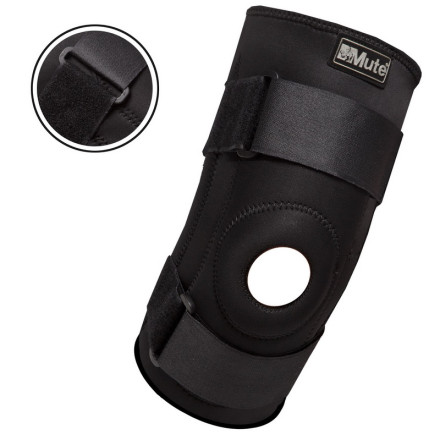 Наколінник бандаж з еластичними ребрами жорсткості MUTE 9046 1шт чорний