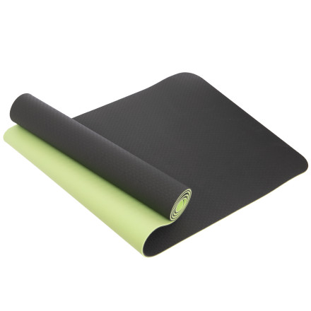 Коврик для фитнеса и йоги Yoga Mat 2x-слойный ZEL FI-3046 темно-зеленый-салатовый