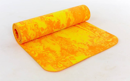 Коврик для фитнеса и йоги Yoga Mat 1x-слойный FI-4936 оранжевый