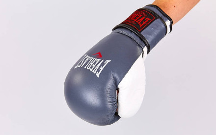 Рукавички боксерські шкіряні Everlast MA-6750-GR (10-12oz)