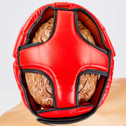 Шолом для єдиноборств із прозорою маскою VENUM VL-8348-R червоний