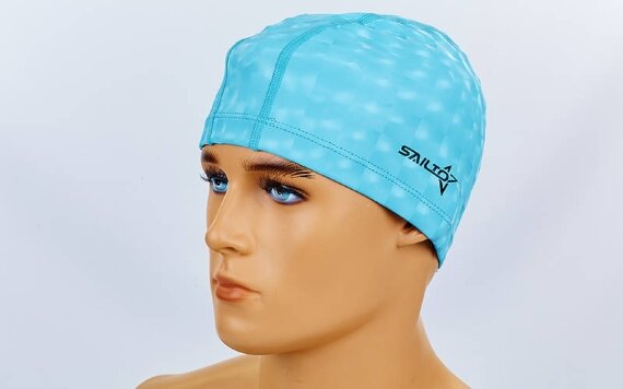 Шапочка для плавания из водонепроницаемой PU ткани SAILTO PL-5572