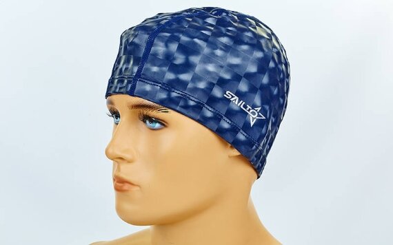 Шапочка для плавания из водонепроницаемой PU ткани SAILTO PL-5572