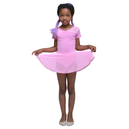 Купальник для гимнастики и танцев Little Dancer DR-2087-P розовый