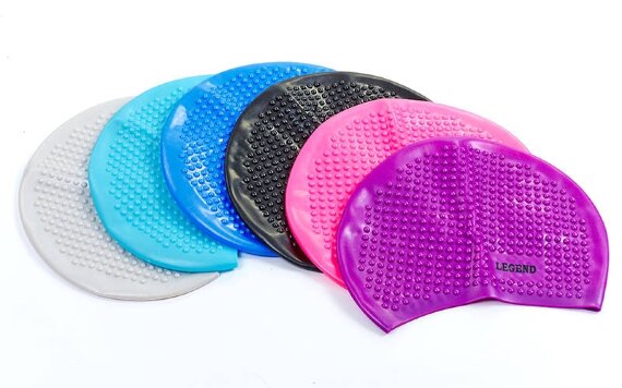 Шапочка для плавания на длинные волосы PL-5921 разные цвета