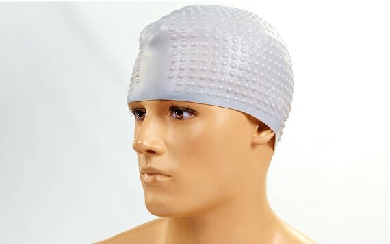 Шапочка для плавания на длинные волосы PL-5921 разные цвета