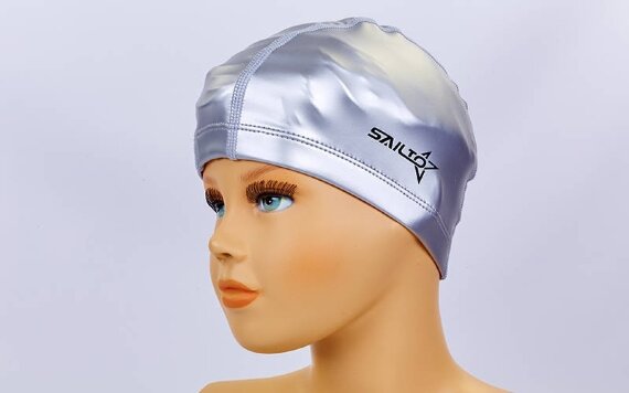 Шапочка для плавания из водонепроницаемой PU ткани детская SAILTO PL-5571 