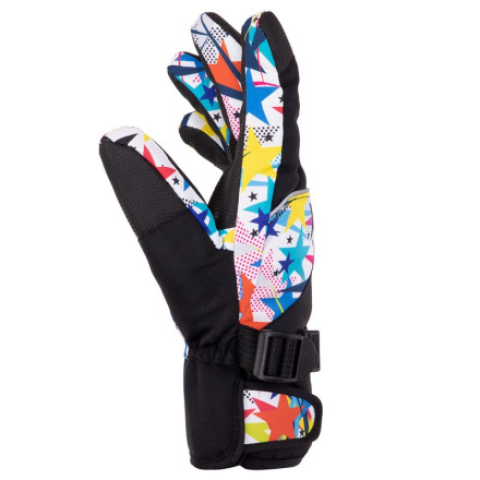 Рукавички гірськолижні жіночі теплі SP-Sport B-2203 чорний-мультиколор