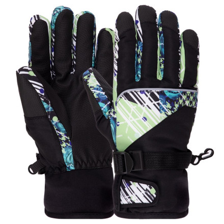 Рукавички гірськолижні жіночі теплі SP-Sport B-2203 чорний-мультиколор