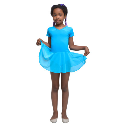 Купальник для гимнастики и танцев Little Dancer DR-2087-BL голубой