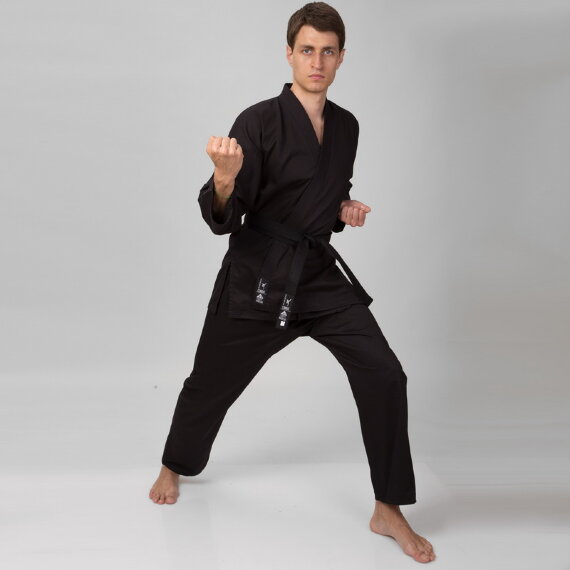 Кімоно для карате MATSA MA-0017 130-200см чорний