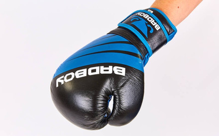 Рукавички боксерські шкіряні BAD BOY MA-6738-B (10-12oz) 