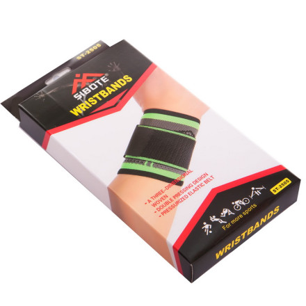 Напульсник еластичний для фіксації зап&#39;ястя SP-Sport ST-2505 1шт сірий-салатовий