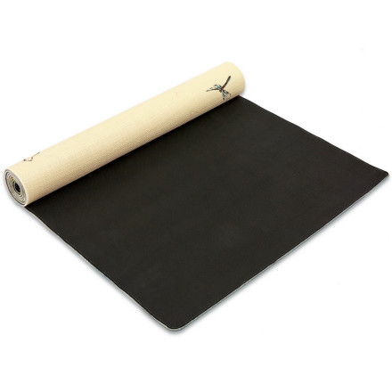 Килимок для йоги Джутовий (Yoga mat) Record FI-7157-2 з квітковим принтом