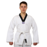 Кімоно для тхеквондо (добок) MATSA MA-0018 140-190см білий-чорний 