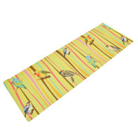 Килимок для йоги Джутовий (Yoga mat) Record FI-7157-5 см принт Птахи