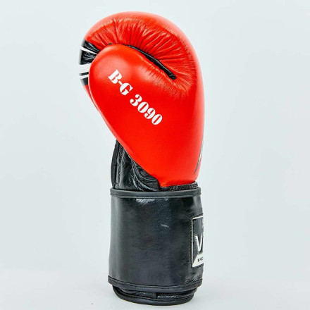Перчатки боксерские кожаные Velo VL-8186-R красный