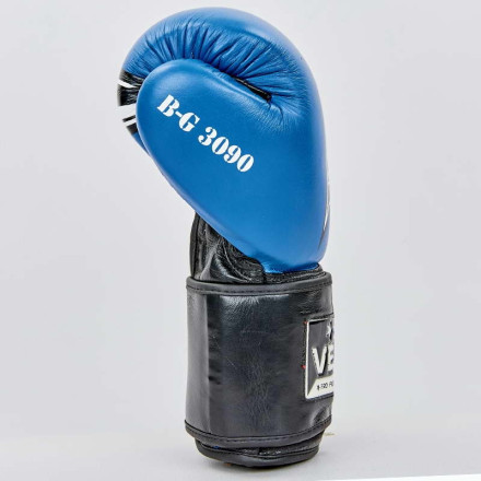 Рукавички шкіряні боксерські Velo VL-8186-b синій