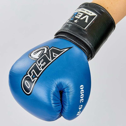 Рукавички шкіряні боксерські Velo VL-8186-b синій