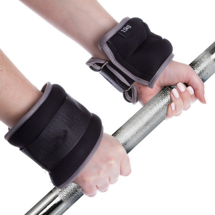 Обтяжувачі-манжети для рук та ніг (2*1,5 кг) Zelart FI-1302-3-GREY