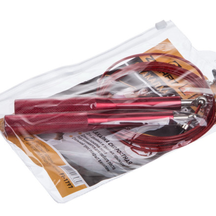 Скакалка швидкісна Кроссфіт з підшипником та сталевим тросом з алюмінієвими ручками SP-Sport FI-1797 3м