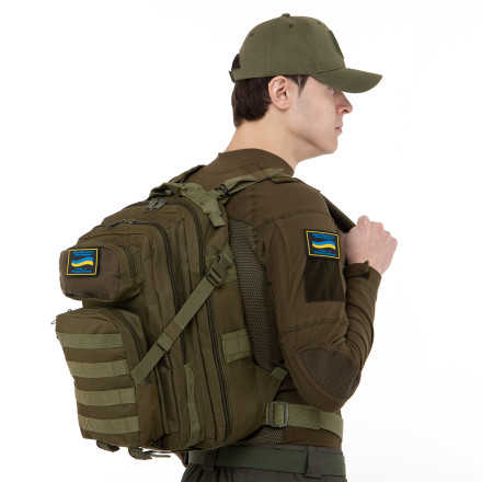 Шеврон патч на липучці "Доброго вечора" TY-9917 черный-желтый-голубой (комплект 2 шт)