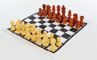 Шахматные фигуры деревянные с полотном для игр IG-3103-WOOD-SHAHM