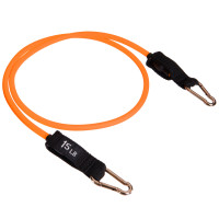 Еспандер трубчастий для фітнесу з карабіном DOUBLE CUBE DT-1002C-15LB 5,5х9x1200мм навантаження 7кг оранжевий