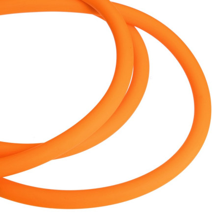 Еспандер трубчастий для фітнесу з карабіном DOUBLE CUBE DT-1002C-15LB 5,5х9x1200мм навантаження 7кг оранжевий